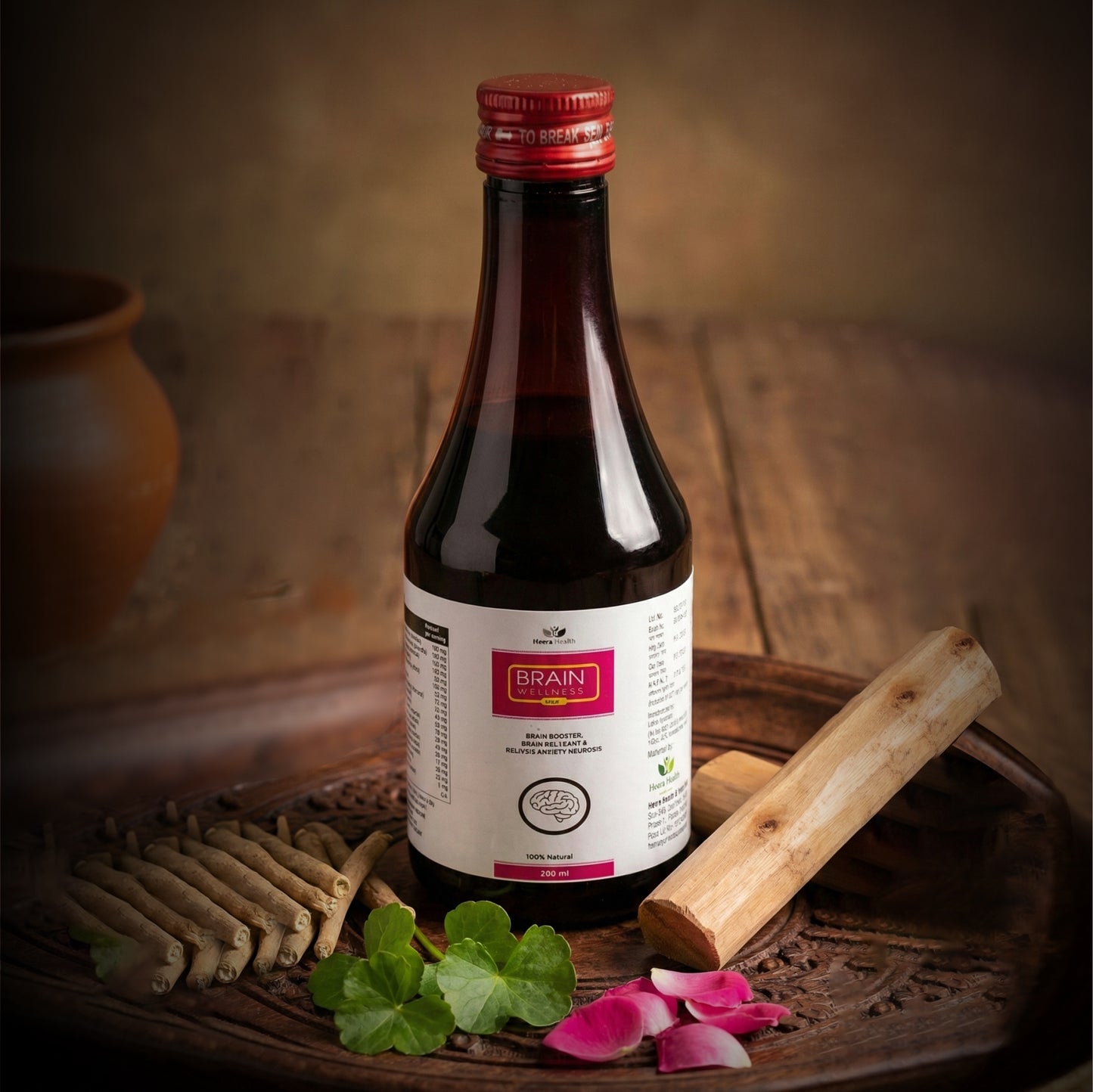 Brain Wellness Syrup – 100% Natural Brain Booster & Relaxant (200ml)